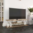 Canaz - Black, Walnut industri�lny telev�zny stol�k, orech/�iern