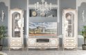 BOLONYIA luxusn TV stolk, bielo zlat