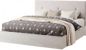 ROMBO manelsk postel 160, biela/light artwood